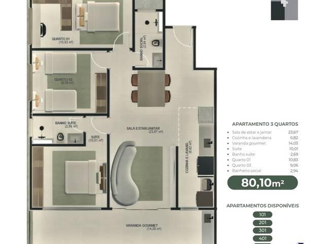 #ARETE604 - Apartamento para Comprar em Anchieta - ES - 3